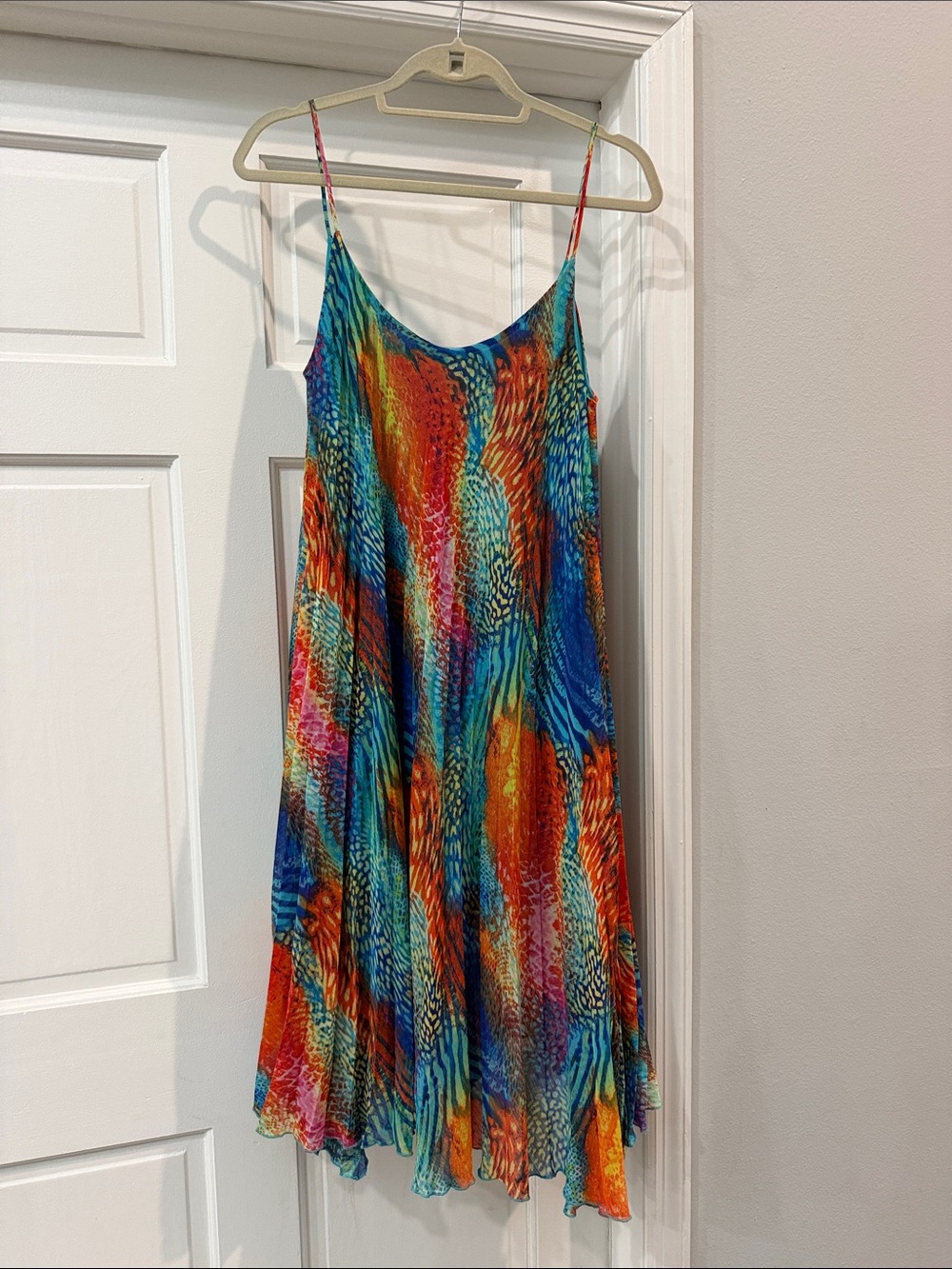 Bleu Rod Beattie Multicolor Abstract Slip Dress